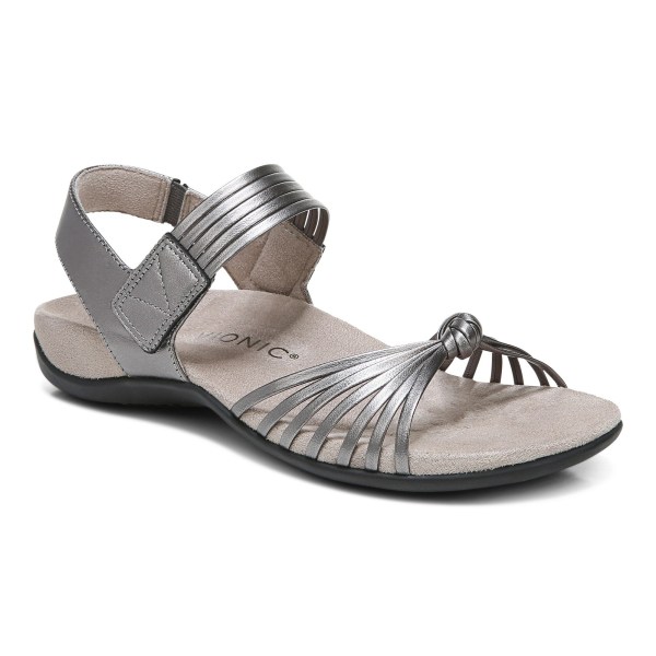 Vionic Sandals Ireland - Talulah 3/4 Strap Sandal Silver - Womens Shoes Sale | STRPU-6738